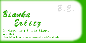 bianka erlitz business card